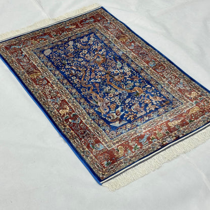 Persian Silk Garden of Paradise Rug 2.5 ft x 4 ft | 1600 Reed