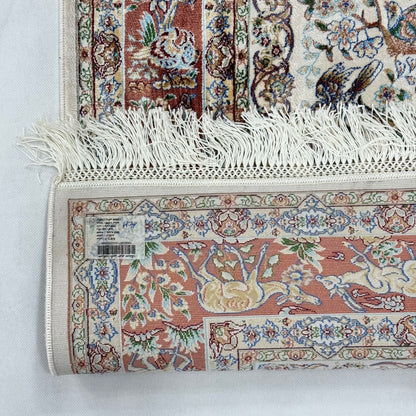 Persian Silk Bird of Paradise Rug 2.5 ft x 4 ft | 1600 Reed Pure Silk
