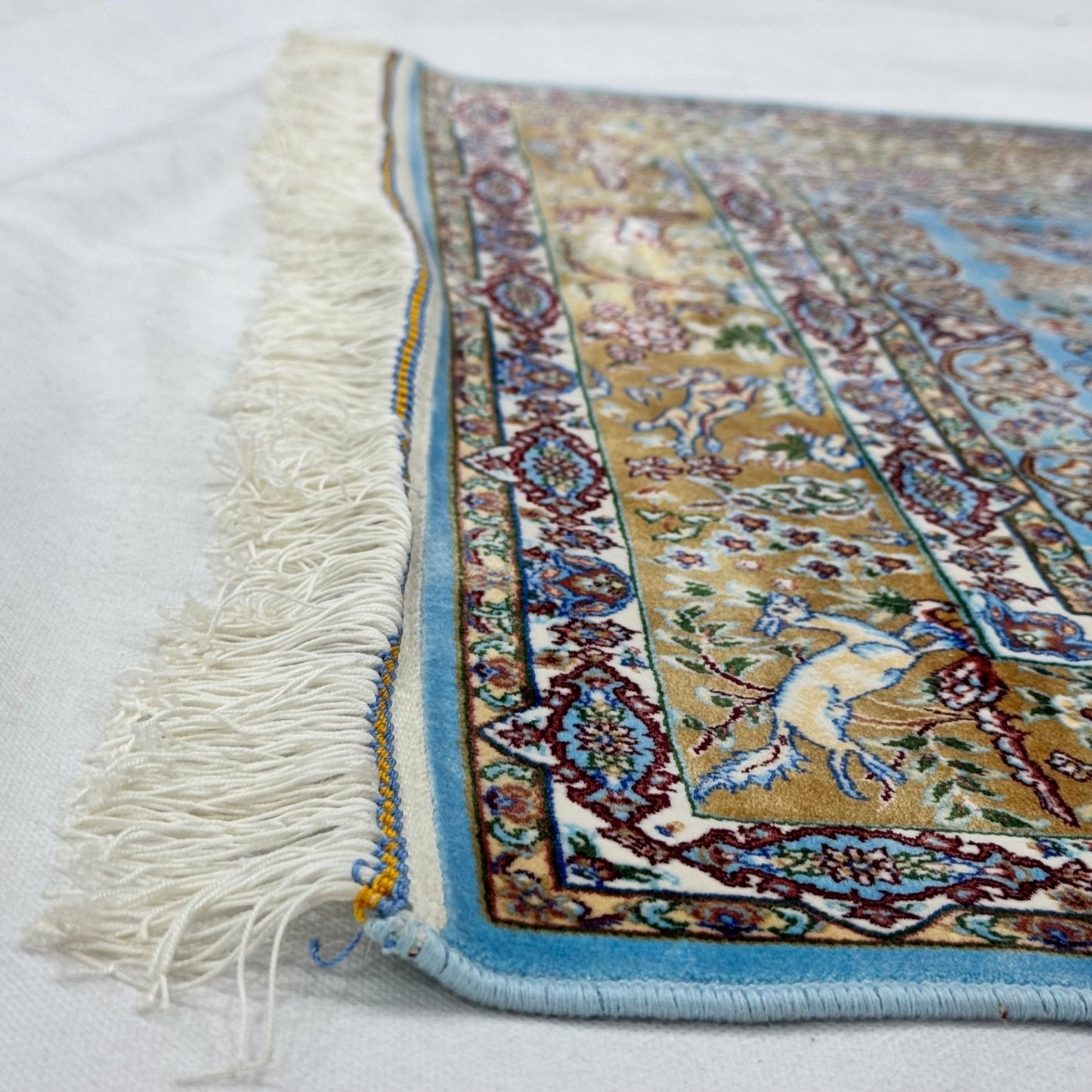 Persian Silk Abresham Bird & Floral Rug 2.5 ft x 4 ft | 1600 Reed