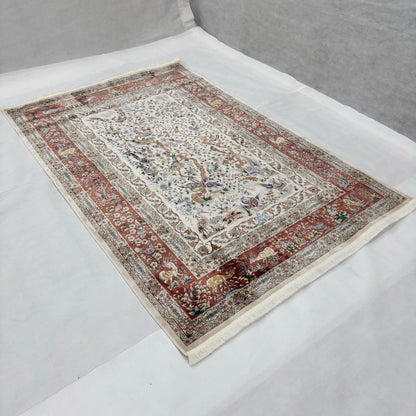 Persian Silk Paradise Garden Rug 5 ft x 8 ft | 1600 Reed Pure Silk