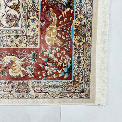 Persian Silk Paradise Garden Rug 5 ft x 8 ft | 1600 Reed Pure Silk