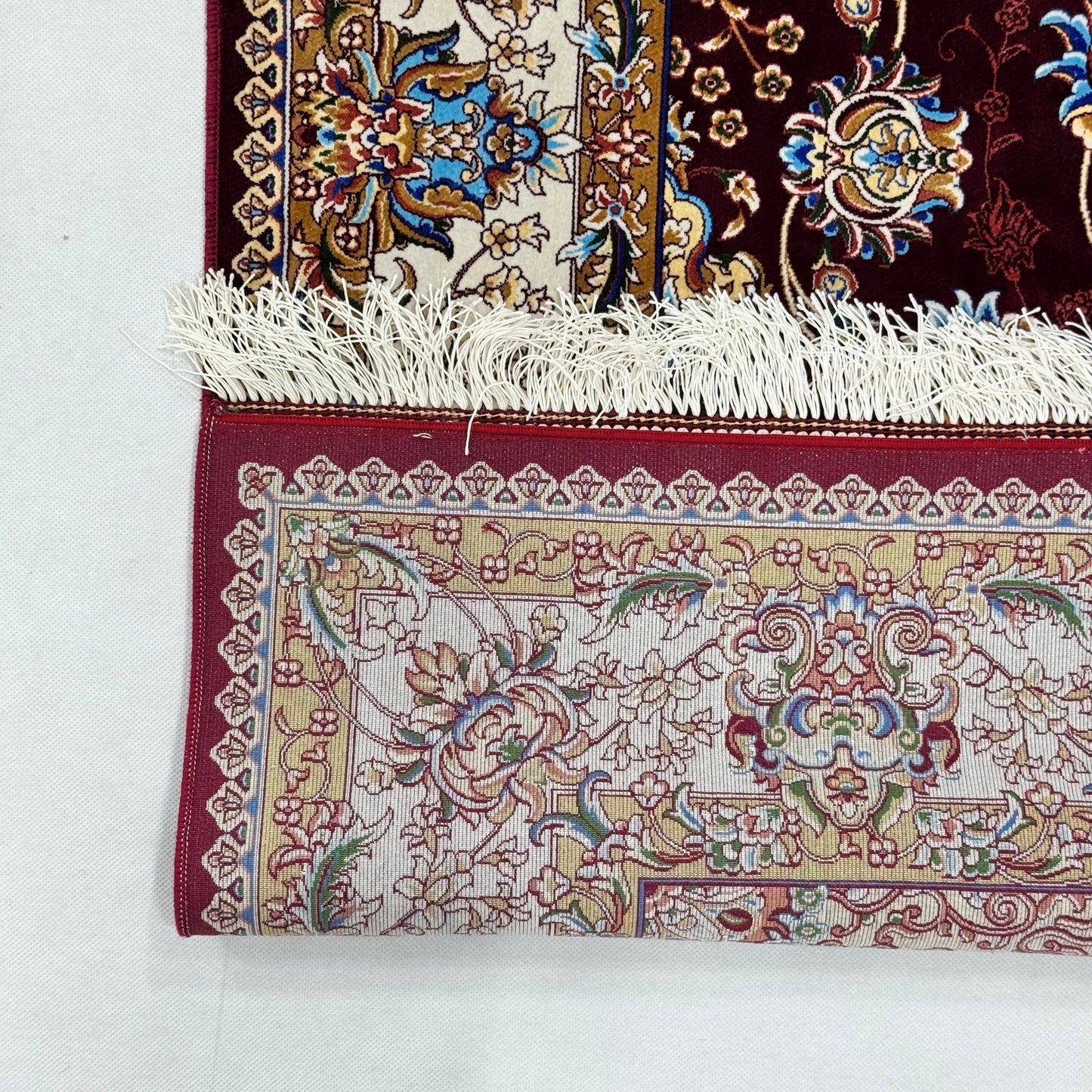 Persian Silk Abresham Rug 4 ft x 6 ft | 1600 Reed Machine-Made Iran