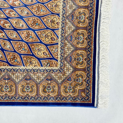 Persian Silk Medallion Rug 4 ft x 6 ft | 1600 Reed Pure Silk Abresham