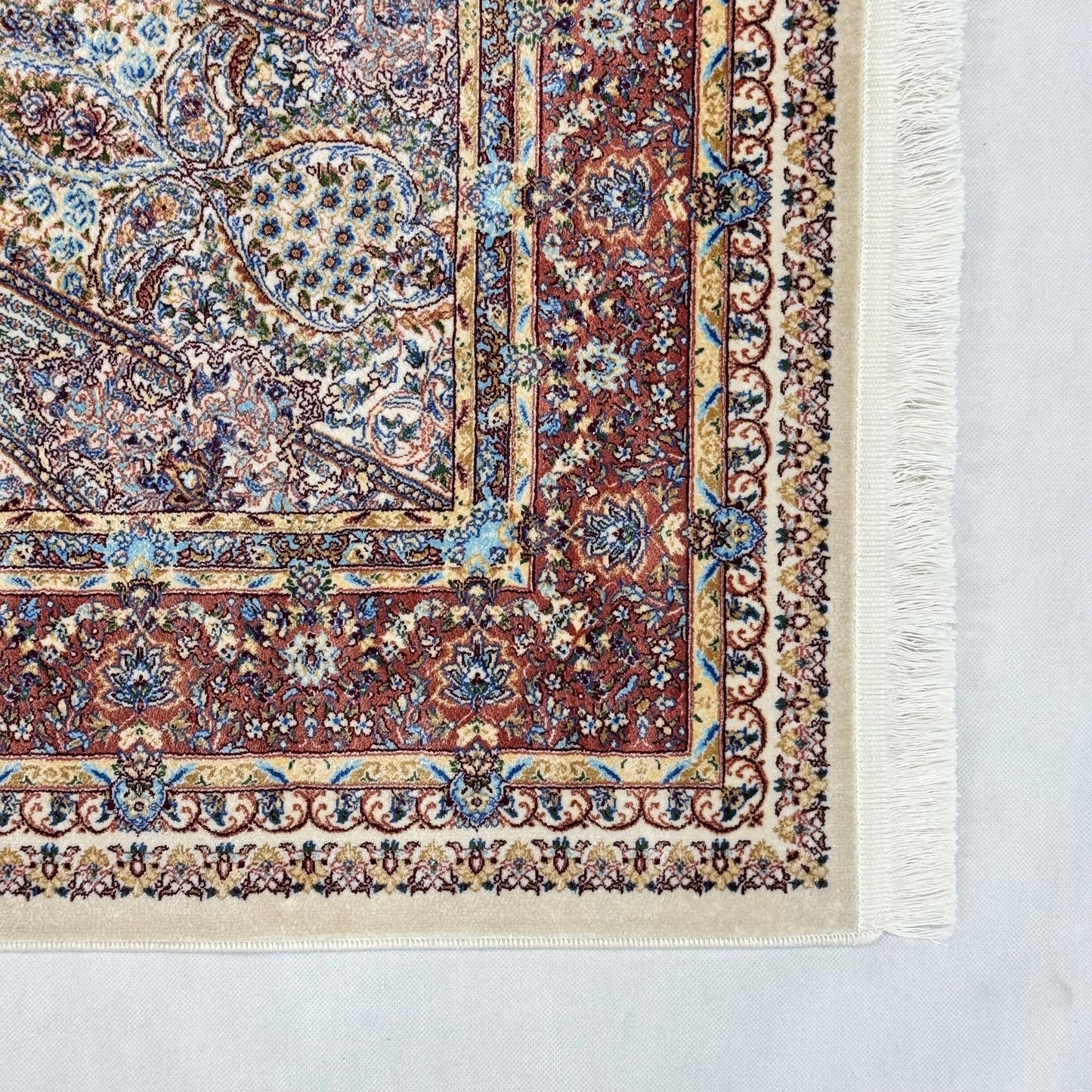 Persian Silk Abresham Rug 4 ft x 6 ft | 1600 Reed Machine-Made Iran