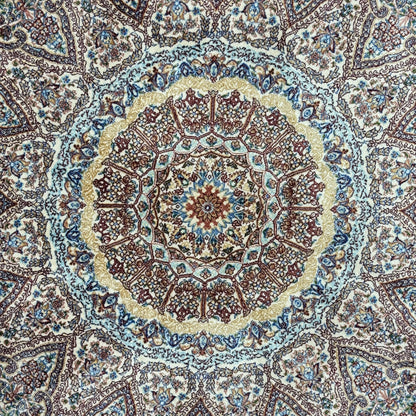 Persian Silk Abresham Rug 4 ft x 6 ft | 1600 Reed Machine-Made Iran
