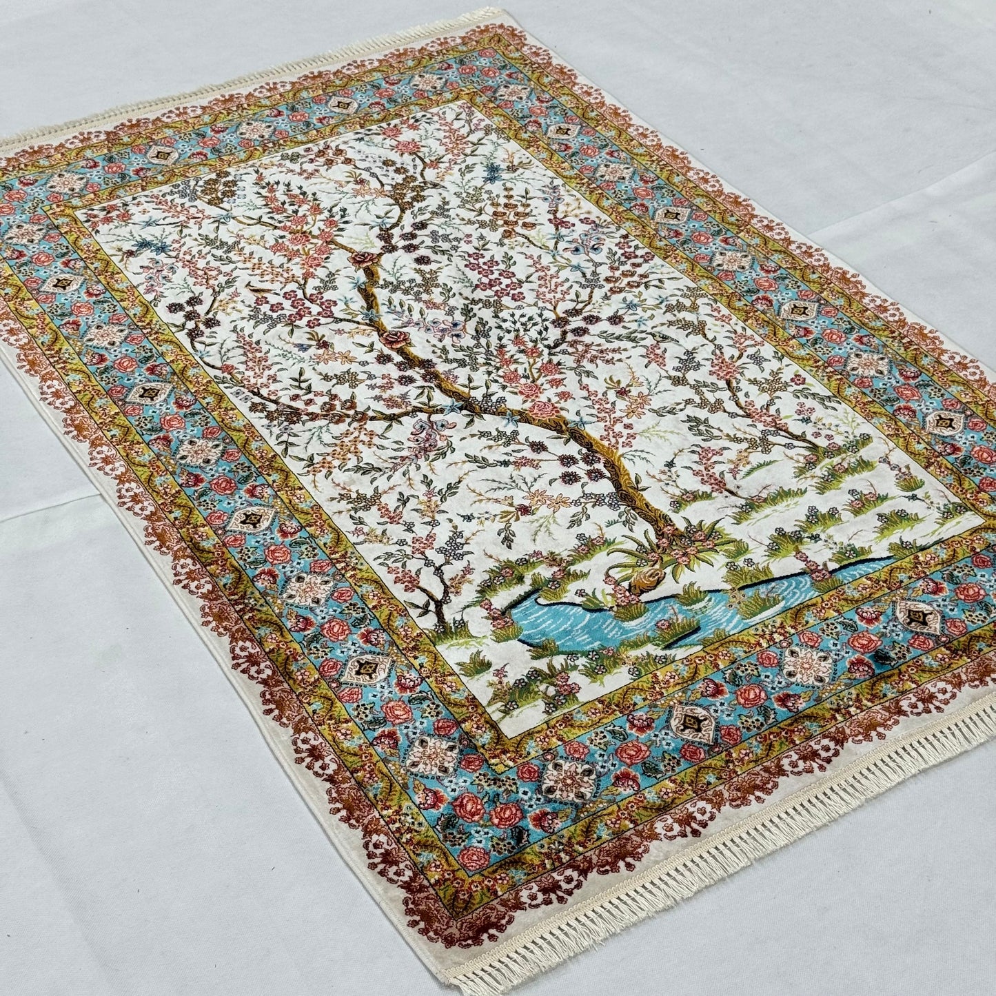 Persian Silk Tree of Life Rug 3 ft x 5 ft | 1600 Reeds