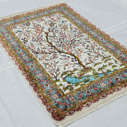 Persian Silk Tree of Life Rug 3 ft x 5 ft | 1600 Reeds