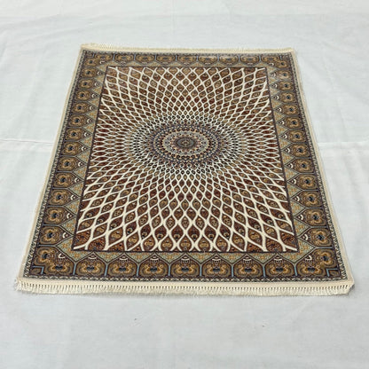 Persian Silk Gonbad Sunburst Rug 3 ft x 5 ft | 1600 Reeds