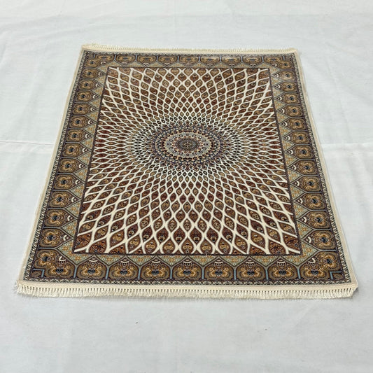Persian Silk Gonbad Sunburst Rug 3 ft x 5 ft | 1600 Reeds