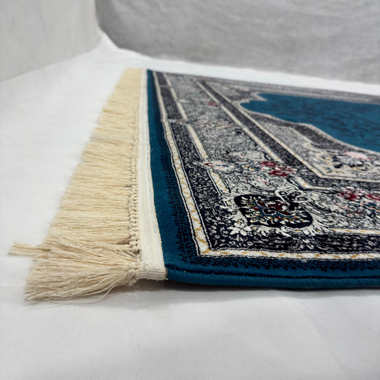 7 ft x 10 ft Navy Persian 700 Reed Acrylic Rug, Nain Medallion Carpet
