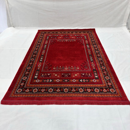 7 ft x 10 ft Red Persian 700 Reed Acrylic Rug, Gabbeh Tribal Carpet