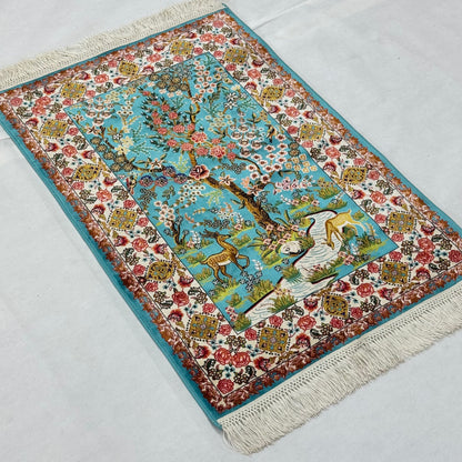 Persian Silk Garden of Paradise Rug 2 ft x 3 ft | 1600 Reed