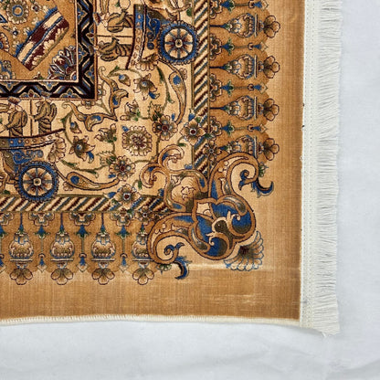 Persian Isfahan Medallion Pure Silk Abresham Rug 7 ft x 10 ft | 1600 Reed