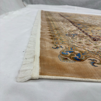 Persian Isfahan Medallion Pure Silk Abresham Rug 7 ft x 10 ft | 1600 Reed