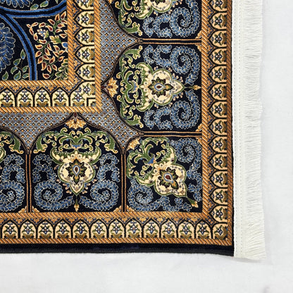 Persian Shah Abbasi Medallion Silk Rug 7 ft x 10 ft | Pure Silk Abresham 1600