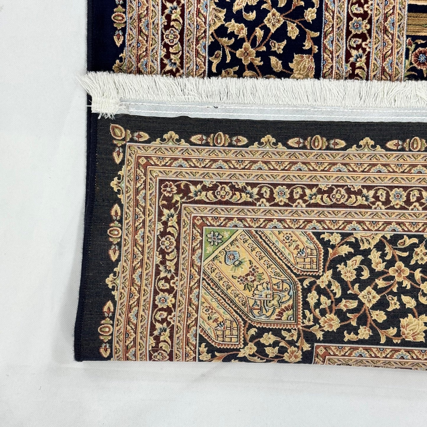 Persian Isfahan Medallion Pure Silk Abresham Rug 7 ft x 10 ft | 1600 Reed
