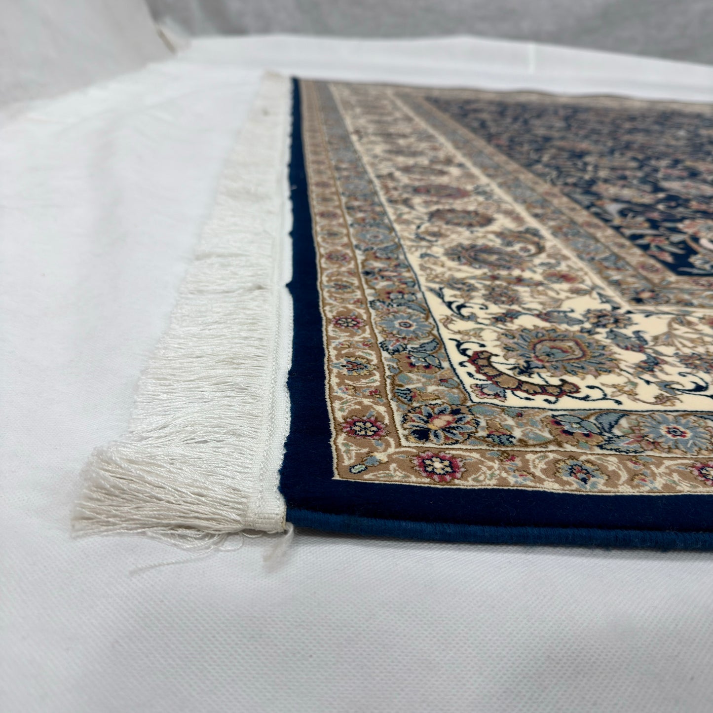 Persian Isfahan Arabesque Pure Silk Abresham Rug 7 ft x 10 ft | 1600 Reed