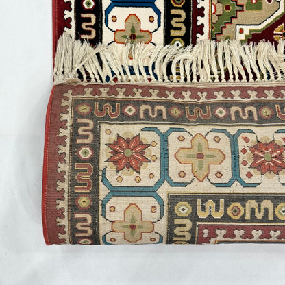 7 ft x 10 ft Red Persian 1200 Reed Acrylic Rug, Qashqai Geometric Carpet