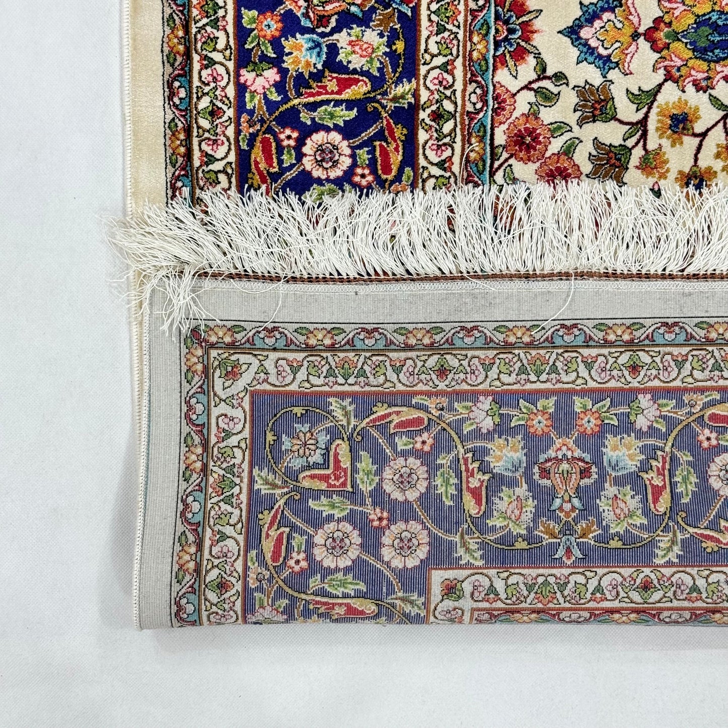 Persian Silk Floral Garden 5 ft x 8 ft | 1600 Reed Pure Silk Abresham Rug