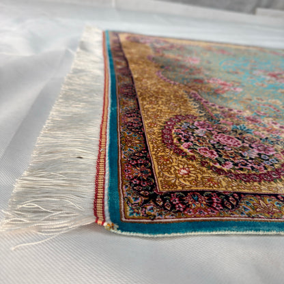 Persian Silk Tabriz Floral Medallion Rug 3 ft x 5 ft | 1600 Reeds