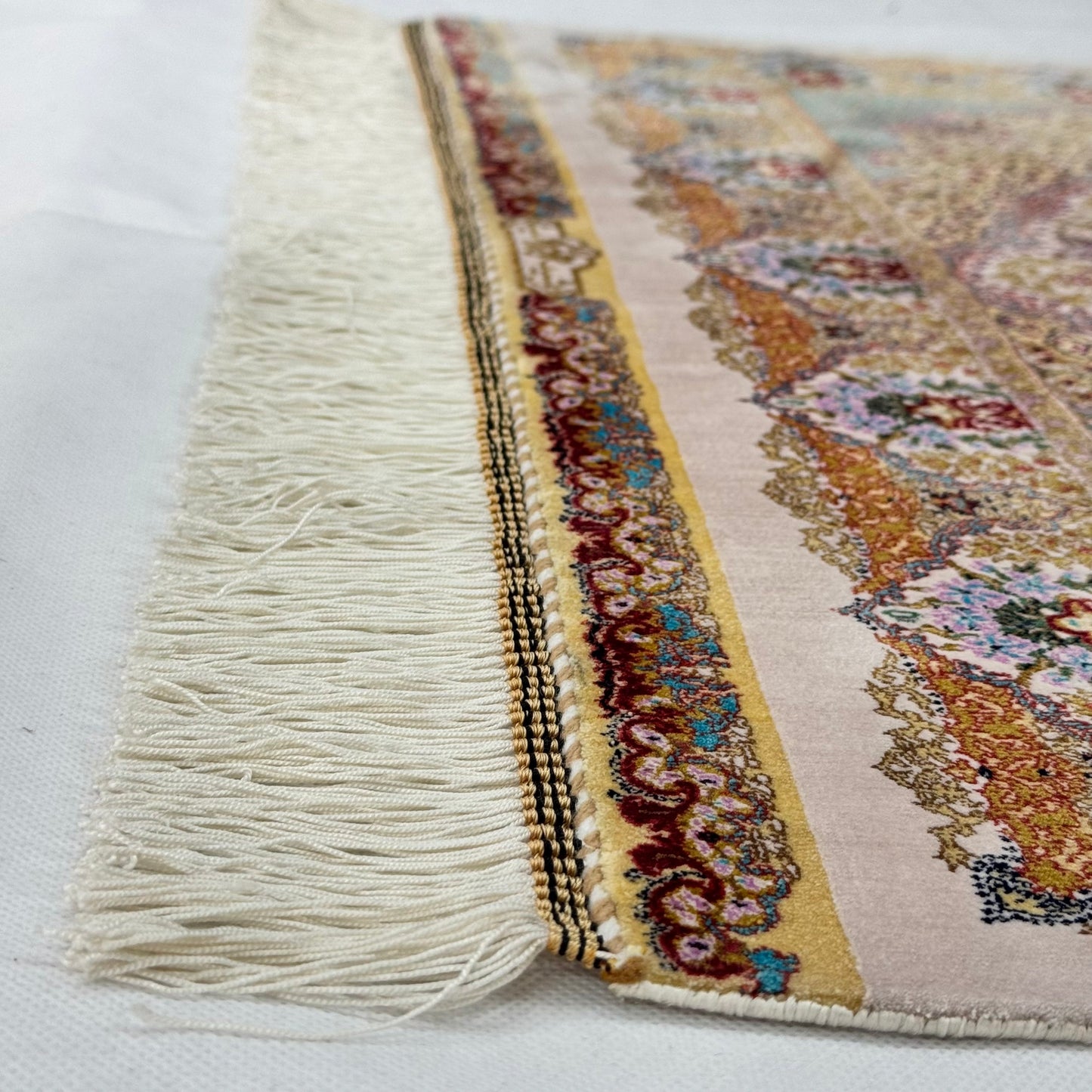 Persian Silk Tabriz Rug 2.5 ft x 4 ft | Pure Silk Abresham 1600 Reed