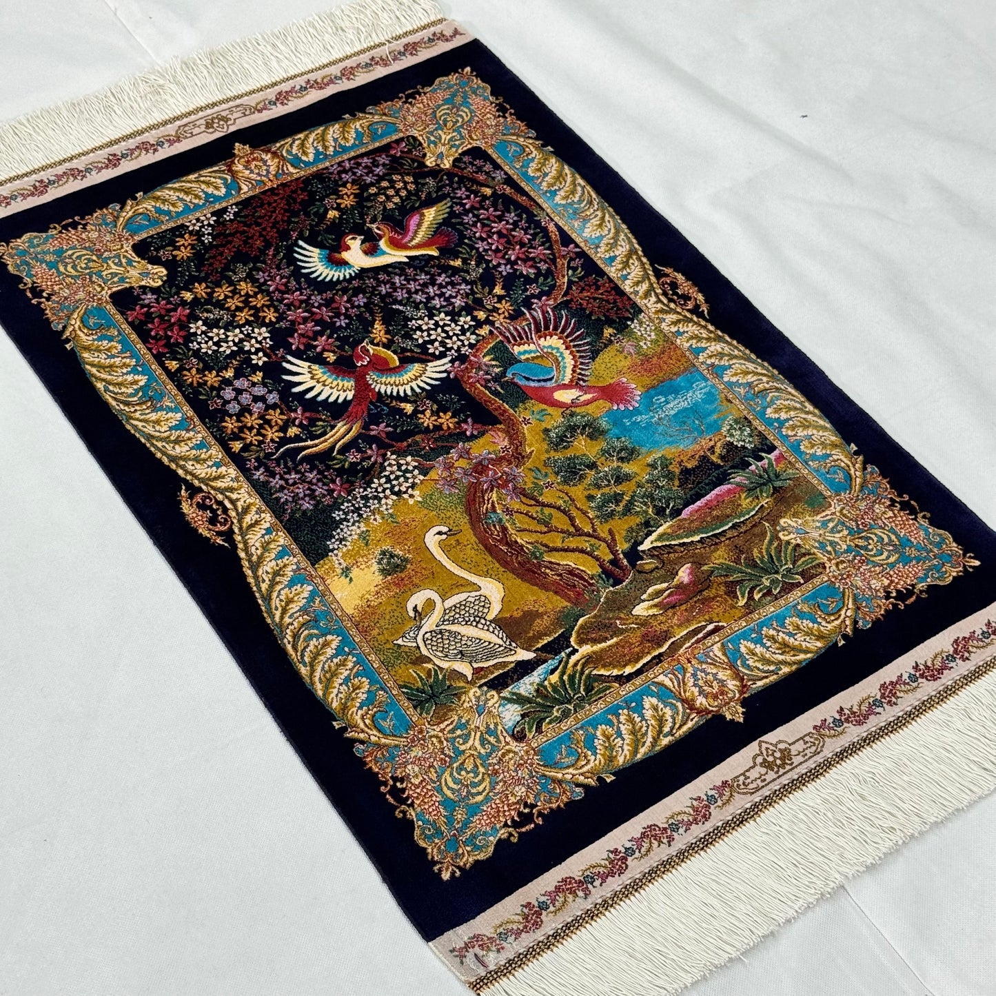 Persian Silk Garden of Paradise Rug 2 ft x 3 ft | 1600 Reed
