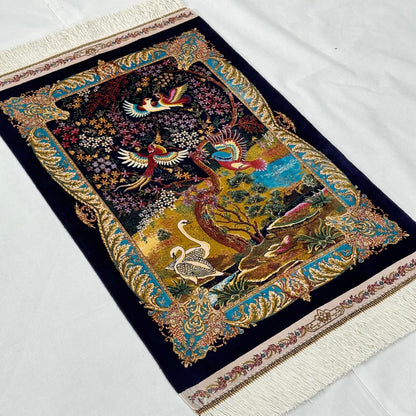 Persian Silk Garden of Paradise Rug 2 ft x 3 ft | 1600 Reed