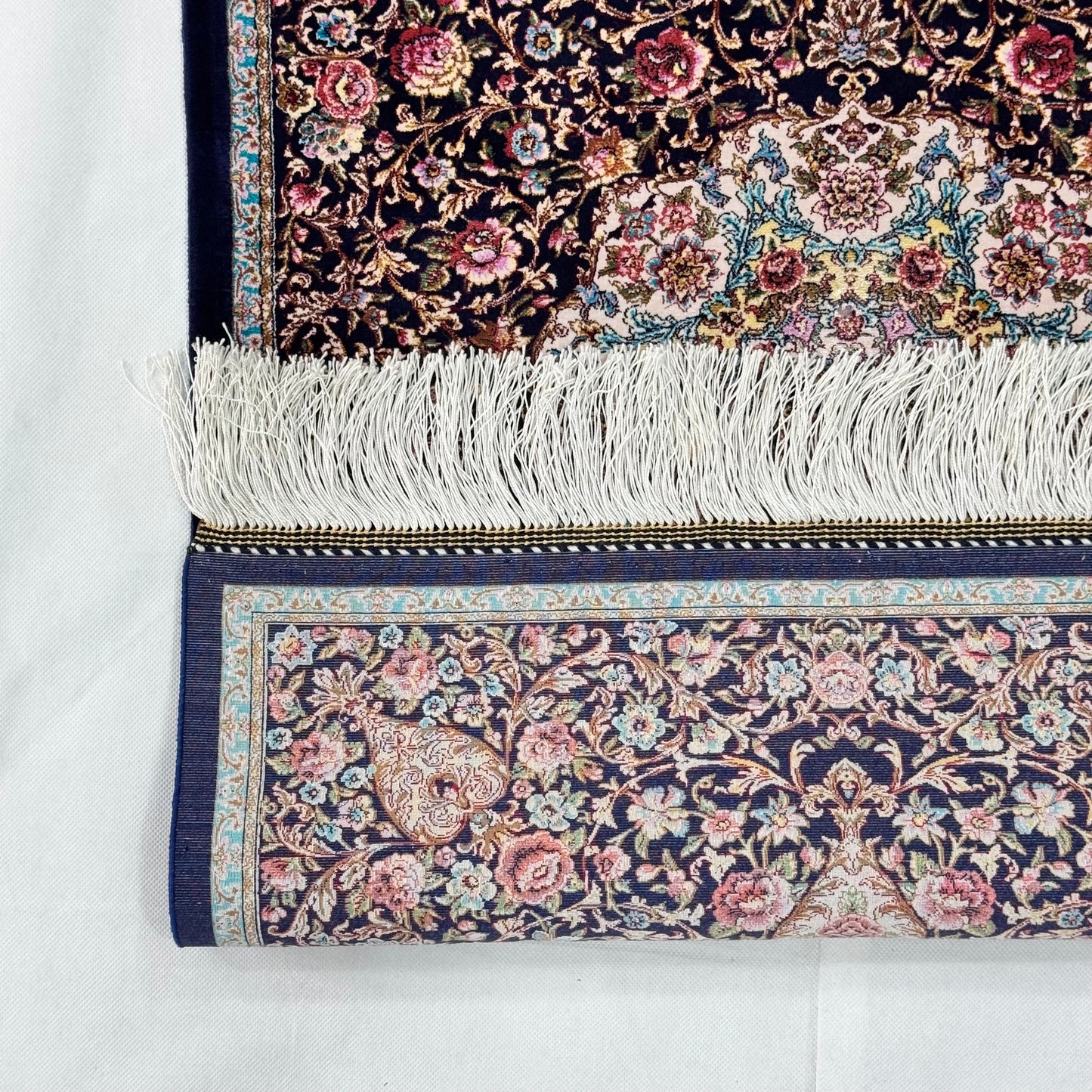 Persian Silk Floral Medallion Rug 2 ft x 3 ft | 1600 Reed Iranian Abresham