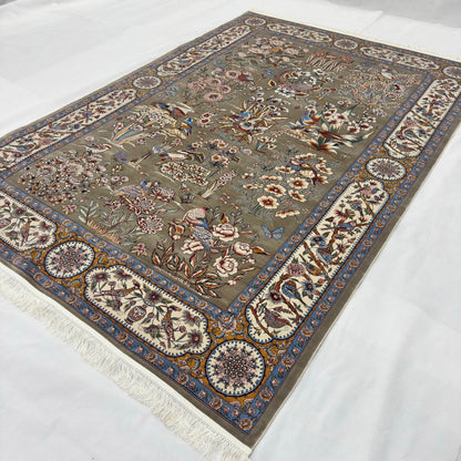 Persian Silk Garden of Paradise Rug 7 ft x 10 ft | 1600 Reed Pure Silk