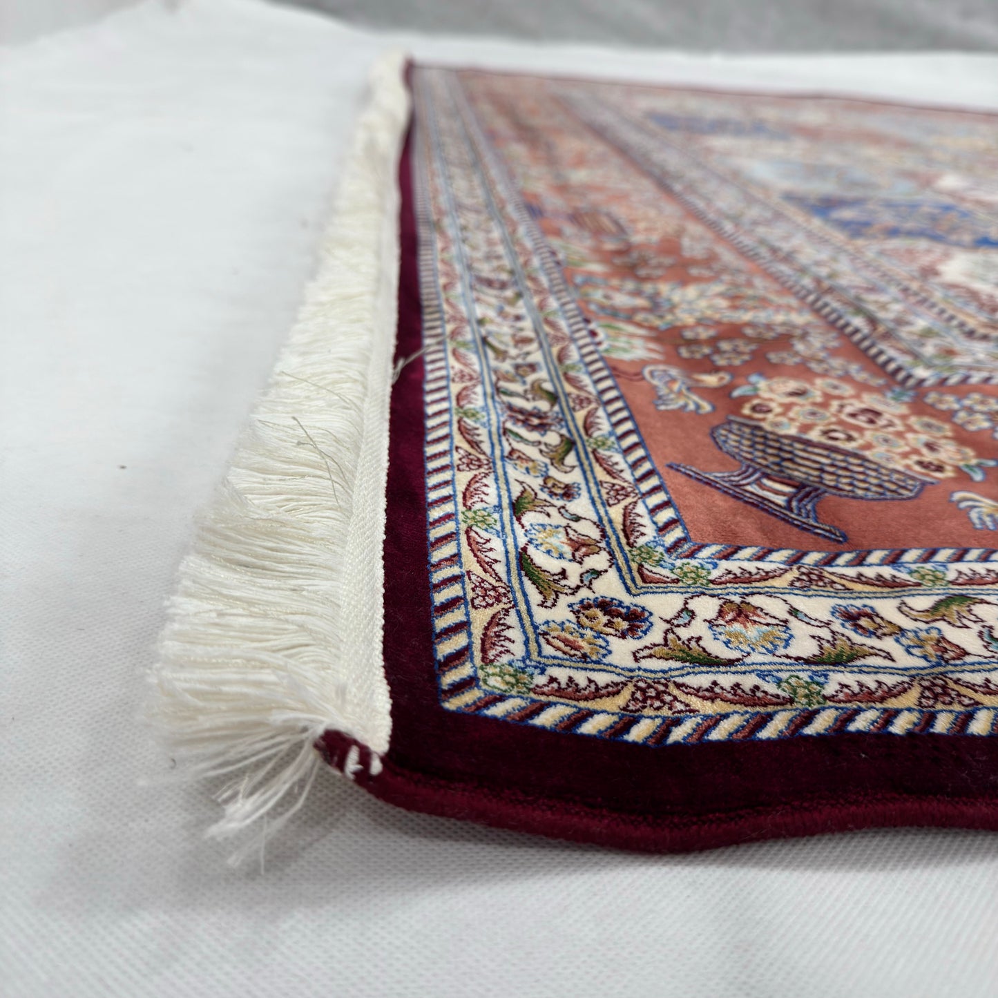 Persian Garden Silk Rug 7 ft x 10 ft | 1600 Reed Pure Silk Abresham