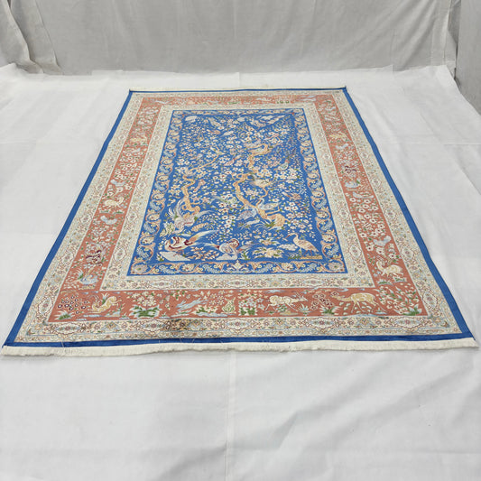 Persian Silk Tree of Life Rug 7 ft x 10 ft | 1600 Reed Pure Silk Abresham