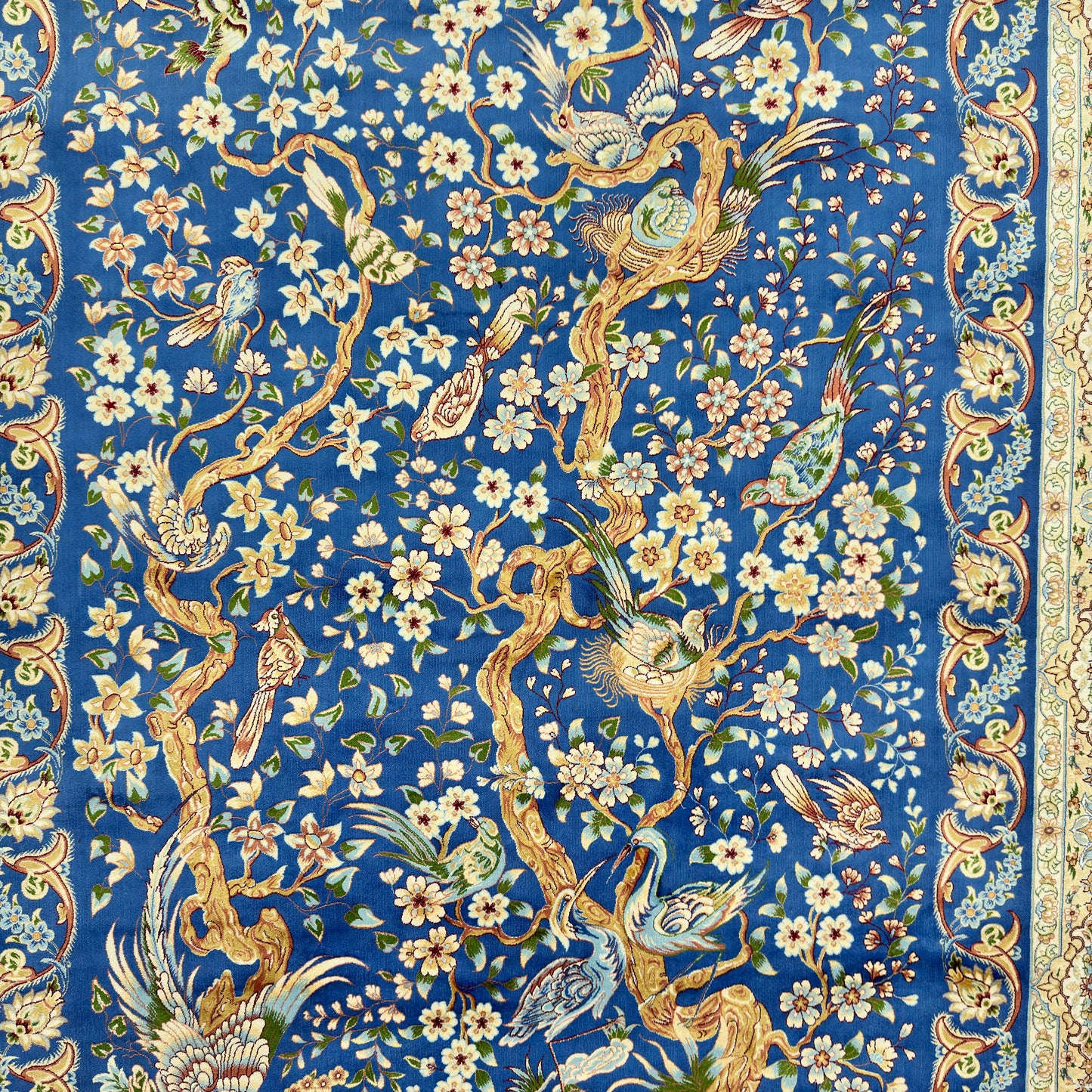 Persian Silk Tree of Life Rug 7 ft x 10 ft | 1600 Reed Pure Silk Abresham