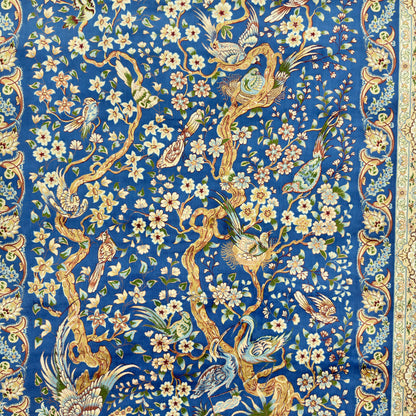 Persian Silk Tree of Life Rug 7 ft x 10 ft | 1600 Reed Pure Silk Abresham
