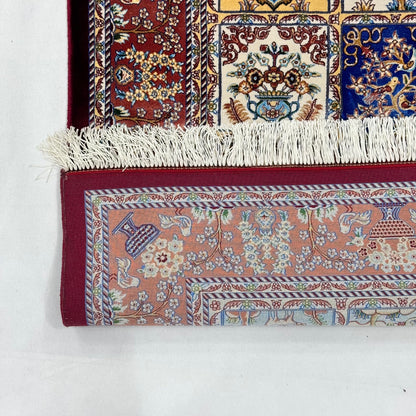 Persian Garden Silk Rug 4 ft x 6 ft | Pure Silk Abresham | 1600 Reeds