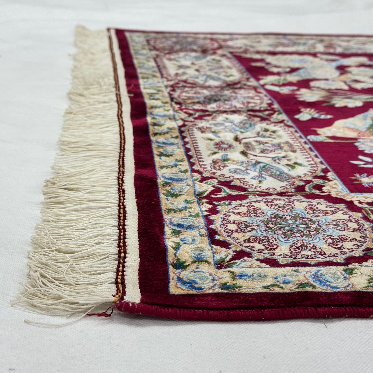 Persian Silk Bird & Floral Garden Rug 4 ft x 6 ft | 1600 Reed Pure Silk