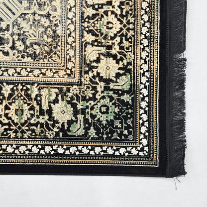 7 ft x 10 ft Grey Persian 1200 Reed Acrylic Rug, Heriz Medallion Carpet