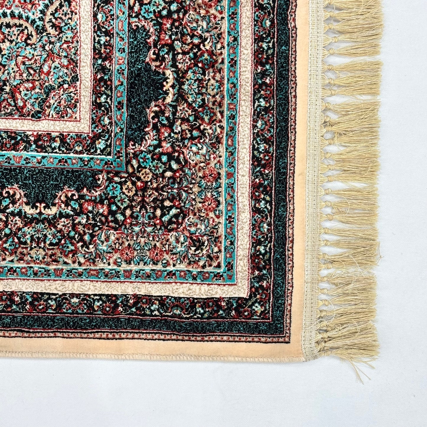 7 ft x 10 ft Charcoal Persian 1200 Reed Acrylic Rug, Tabriz Medallion Carpet