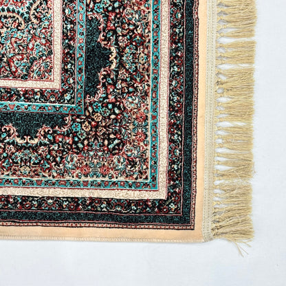 7 ft x 10 ft Charcoal Persian 1200 Reed Acrylic Rug, Tabriz Medallion Carpet
