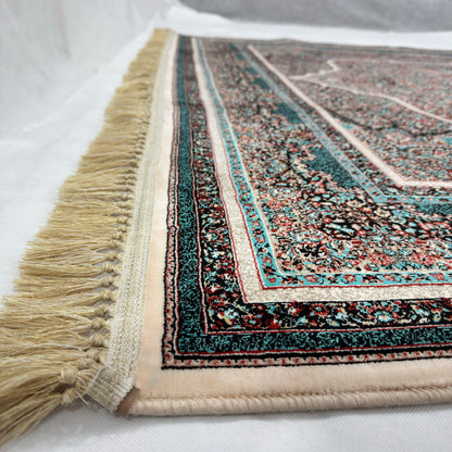 7 ft x 10 ft Charcoal Persian 1200 Reed Acrylic Rug, Tabriz Medallion Carpet