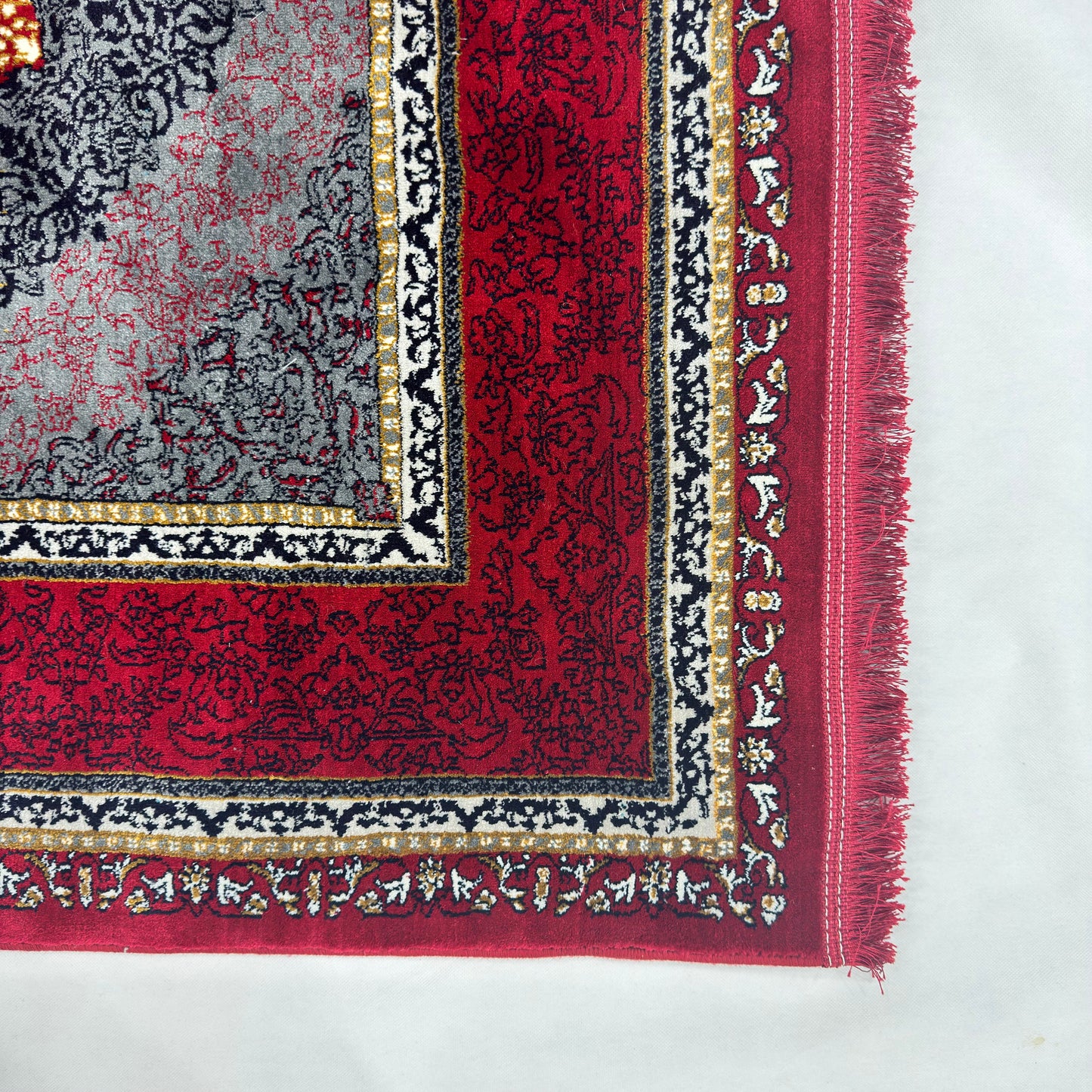 7 ft x 10 ft Red Persian 700 Reed Acrylic Rug, Tabriz Medallion Carpet