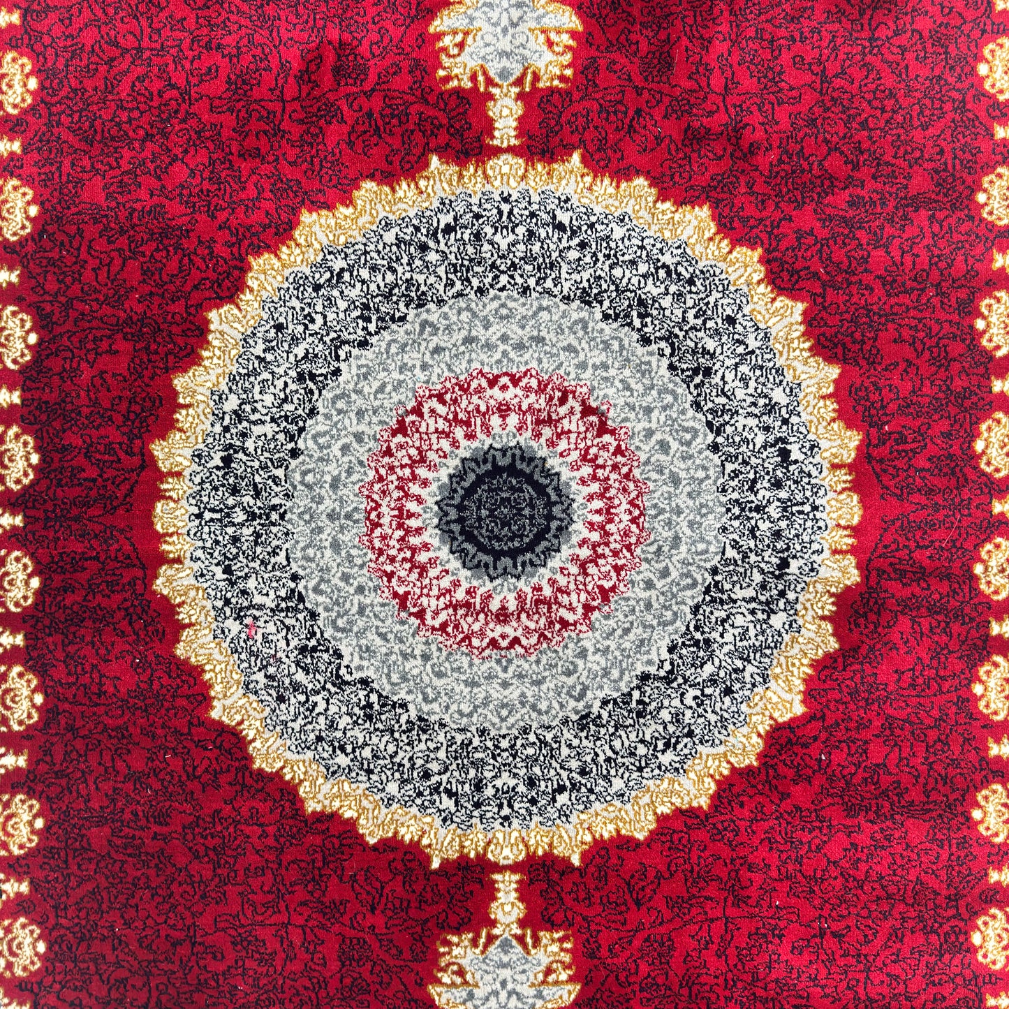 7 ft x 10 ft Red Persian 700 Reed Acrylic Rug, Tabriz Medallion Carpet