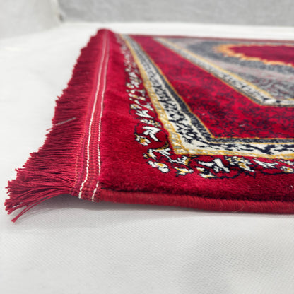 7 ft x 10 ft Red Persian 700 Reed Acrylic Rug, Tabriz Medallion Carpet