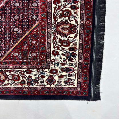 7 ft x 10 ft Red Persian 700 Reed Acrylic Rug, Hamadan Medallion Carpet