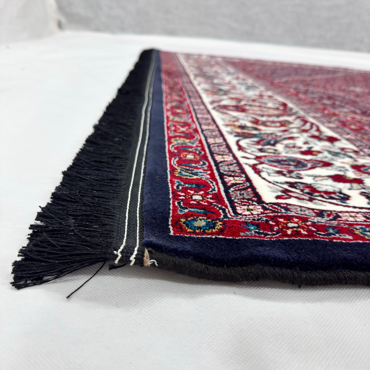 7 ft x 10 ft Red Persian 700 Reed Acrylic Rug, Hamadan Medallion Carpet