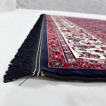 7 ft x 10 ft Red Persian 700 Reed Acrylic Rug, Hamadan Medallion Carpet