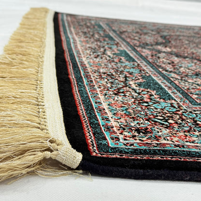 5 ft x 8 ft Teal Persian 1200 Reed Acrylic Rug, Herati Medallion Carpet