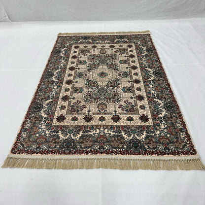 5 ft x 8 ft Cream Persian 1200 Reed Acrylic Rug, Bakhtiari Garden Carpet