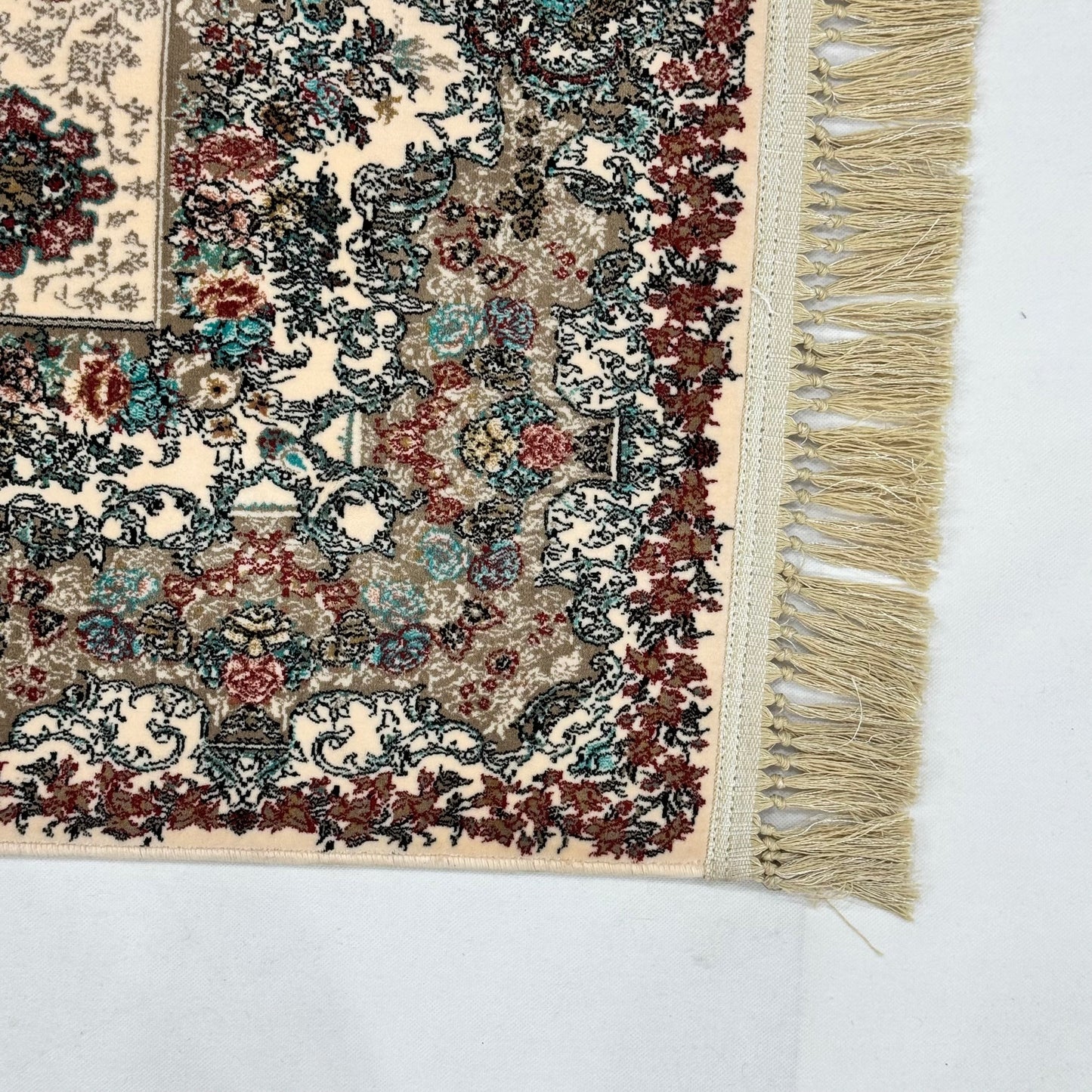 5 ft x 8 ft Cream Persian 1200 Reed Acrylic Rug, Bakhtiari Garden Carpet