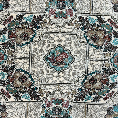 5 ft x 8 ft Cream Persian 1200 Reed Acrylic Rug, Bakhtiari Garden Carpet