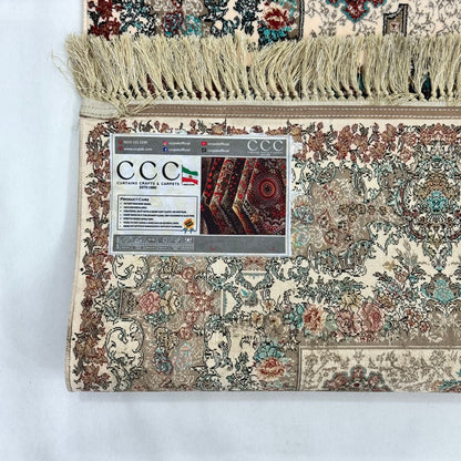 5 ft x 8 ft Cream Persian 1200 Reed Acrylic Rug, Bakhtiari Garden Carpet